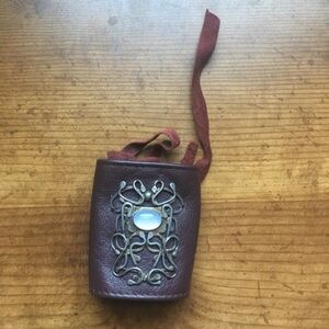 Brown Leather Opal Lace Up Bracelet